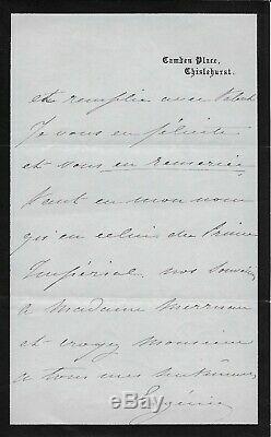 EUGENIE Impératrice Lettre autographe signée Napoléon III second empire