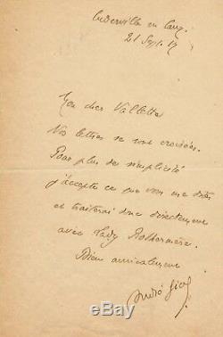 Écrivain André Gide lettre autographe signée Vallette Lady Rothermere édition