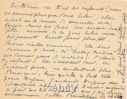 Écrivain politique Maurice Barrès lettre autographe signée mère décès catholique