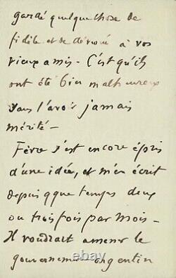 Edgar DEGAS Lettre autographe signée. Sa soeur et l'Argentine