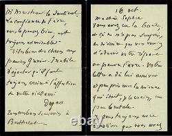 Edgar DEGAS Lettre autographe signée. Sa soeur et l'Argentine