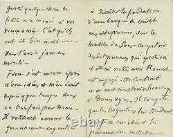 Edgar DEGAS Lettre autographe signée. Sa soeur et l'Argentine