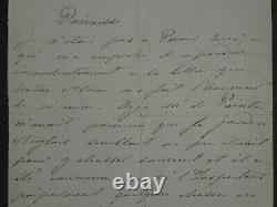 Edgar Ney Lettre Autographe Signée à une Princesse sur quelques chasses 1866