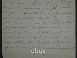 Edgar Ney Lettre Autographe Signée à une Princesse sur quelques chasses 1866