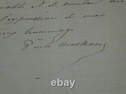 Edgar Ney Lettre Autographe Signée à une Princesse sur quelques chasses 1866