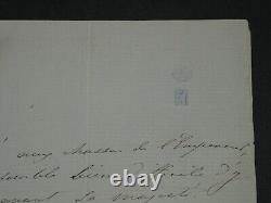 Edgar Ney Lettre Autographe Signée à une Princesse sur quelques chasses 1866
