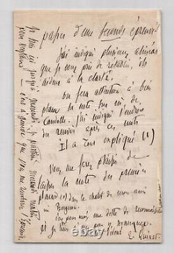 Edgar Quinet et Hermione Quinet Deux lettres autographes signées 1868
