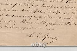 Edgar Quinet et Hermione Quinet Deux lettres autographes signées 1868