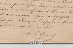 Edgar Quinet et Hermione Quinet Deux lettres autographes signées 1868