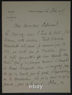 Edmond HARAUCOURT Lettre Autographe Signée on continue à se battre, 1915