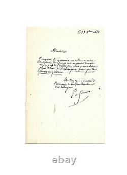 Edmond de GONCOURT / Lettre autographe signée / Litterature / Second Empire