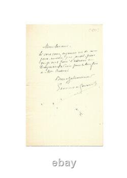 Edmond de GONCOURT / Lettre autographe signée / Odéon / Représentation / 1895
