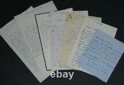 Edouard CADOL Ensemble de 7 lettres autographes signées, 1865-1884, 10 pages