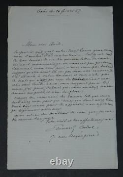 Edouard CADOL Ensemble de 7 lettres autographes signées, 1865-1884, 10 pages