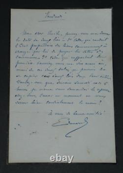 Edouard CADOL Ensemble de 7 lettres autographes signées, 1865-1884, 10 pages