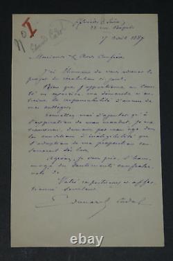 Edouard CADOL Ensemble de 7 lettres autographes signées, 1865-1884, 10 pages