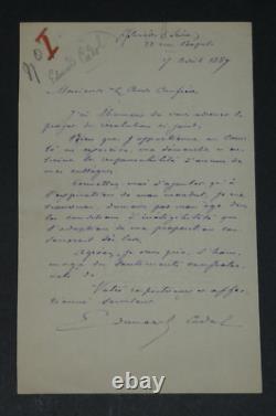 Edouard CADOL Ensemble de 7 lettres autographes signées, 1865-1884, 10 pages