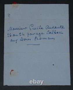 Edouard CADOL Ensemble de 7 lettres autographes signées, 1865-1884, 10 pages