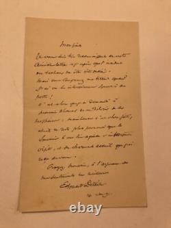 Edouard Detaille peintre lettre autographe signée 1891