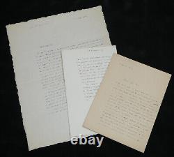 Edouard Julia Journaliste 3 LETTRES AUTOGRAPHES SIGNÉES À Léon Daudet