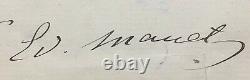 Edouard MANET Lettre autographe signée Chabrier 1881 Autograph letter signed