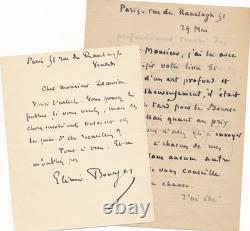 Elemir Bourges 2 lettres autographes signées choses incohérentes! Goncourt