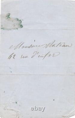 Élisa Marianne de LAMARTINE lettre autographe signée Oeuvres des familles