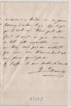 Elisa Napoleone BACIOCCHI -Lettre autographe signée 1846