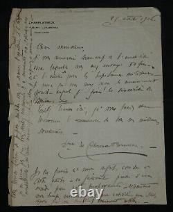 Élisabeth de Clermont Tonnerre Lettre autographe signée 1916