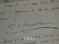 Élisabeth de Clermont Tonnerre Lettre autographe signée 1916