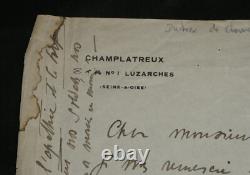 Élisabeth de Clermont Tonnerre Lettre autographe signée 1916