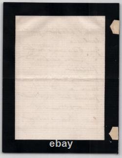 Élise de Pressensé, Lettre autographe signée de condoléances à Mme Eugène Kisler