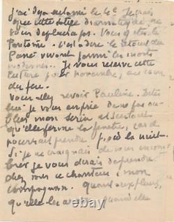 Émile BERNARD très belle lettre autographe signée amitié guerre religion