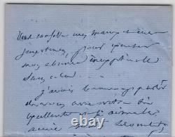 Emile Deschamps Lettre autographe signée, 2 février 1861 à Versailles 4 pages