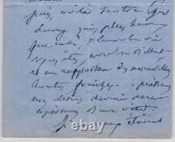 Emile Deschamps Lettre autographe signée, 2 février 1861 à Versailles 4 pages