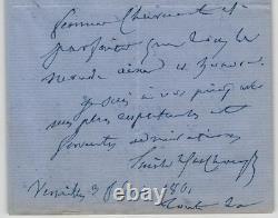 Emile Deschamps Lettre autographe signée, 2 février 1861 à Versailles 4 pages
