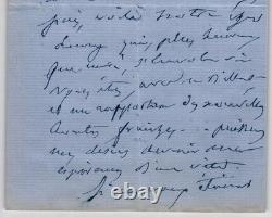 Emile Deschamps Lettre autographe signée, 2 février 1861 à Versailles 4 pages