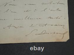 Émile Deschanel, Écrivain Belle lettre autographe signée, 3 pages, 1860
