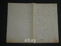 Émile Deschanel, Écrivain Belle lettre autographe signée, 3 pages, 1860
