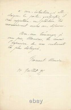 Émile FROMENT MEURICE lettre autographe signée joailler procès Maison Marnyhac