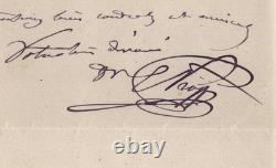 Émile Kopp Belle et longue lettre autographe signée à Mr Risler 3 pages 1875