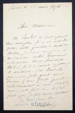 Emile LITTRÉ, Lexicographe LETTRE AUTOGRAPHE SIGNÉE AU SUJET D'UN ARTICLE