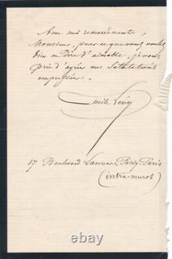 Émile Lévy Levy 3 lettres autographes signées reproduction tableaux