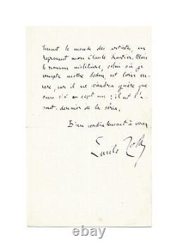 Emile ZOLA / Lettre autographe signée / Germinal / L'Assommoir / L'Ouvre / 1885
