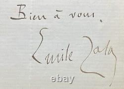Emile ZOLA Lettre autographe signée Rougon Macquart Le Docteur Pascal