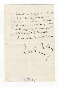 Émile Zola / Lettre Autographe Signée (1893) / Recommandation De Louis De Robert