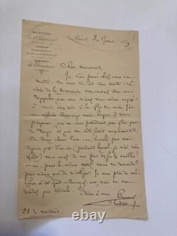 Emmanuel Chabrier compositeur lettre autographie signée Jules Claretie 1879