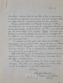 Ensemble de 2 lettres autographes signées de André CAPLET + 1 note, Octobre 1917