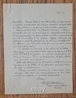 Ensemble de 2 lettres autographes signées de André CAPLET + 1 note, Octobre 1917