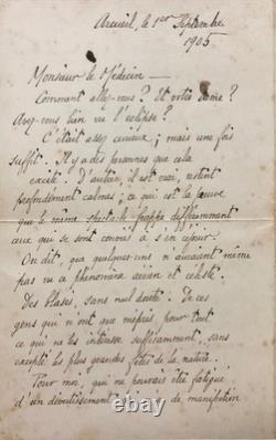 Erik SATIE Belle lettre autographe signée, toute en ironie (1905)